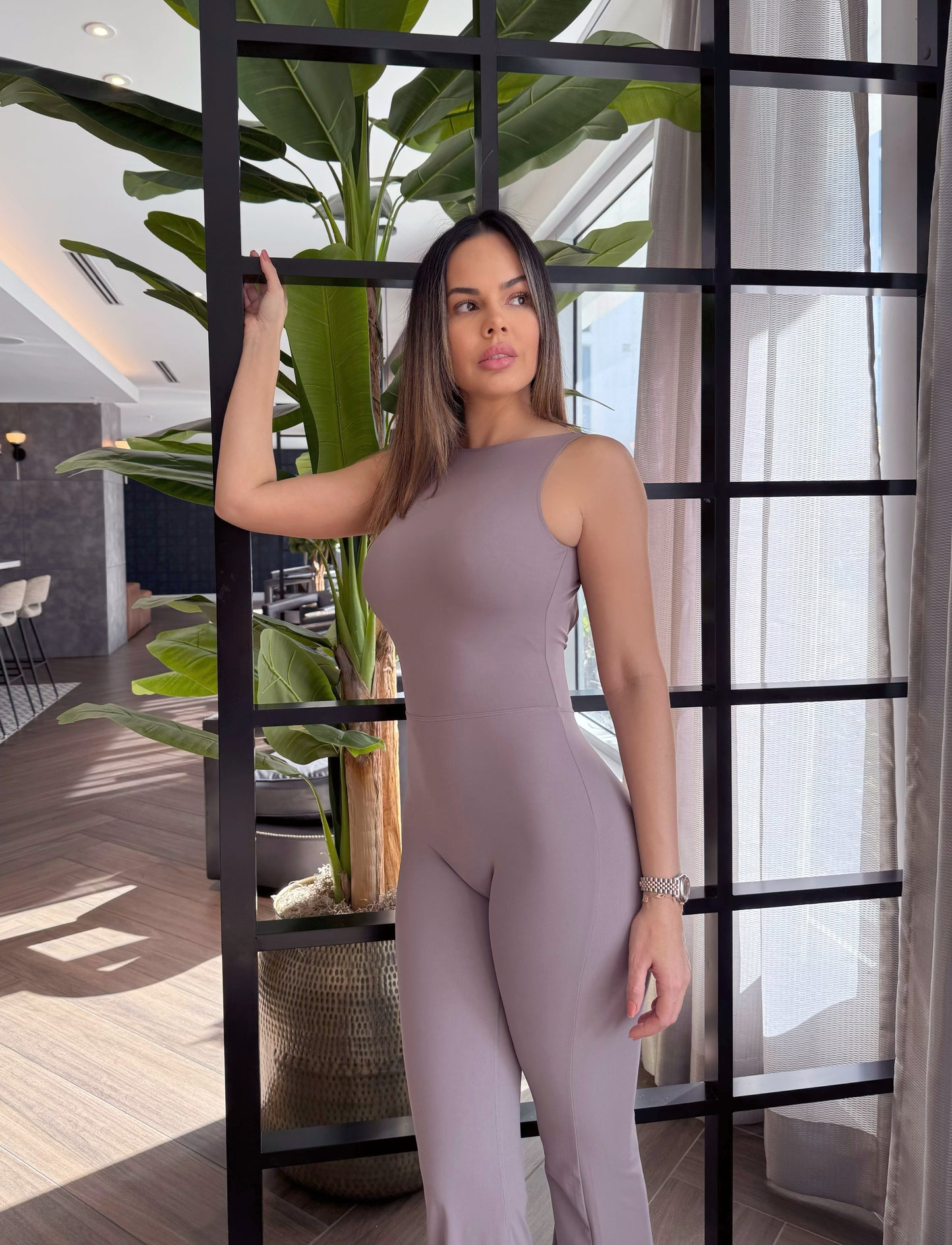 Mocha and keep calm jumpsuit